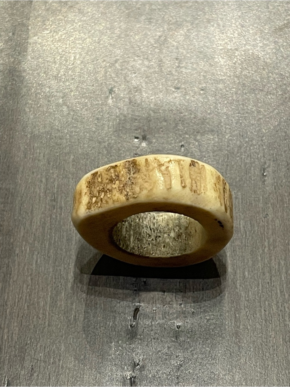 Vintage Deer Antler Ring Rustic Handmade Natural Bone Style Jewelry